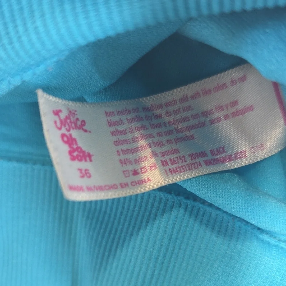 Justice Justice Sport Girls Blue Sports Bra Size 36